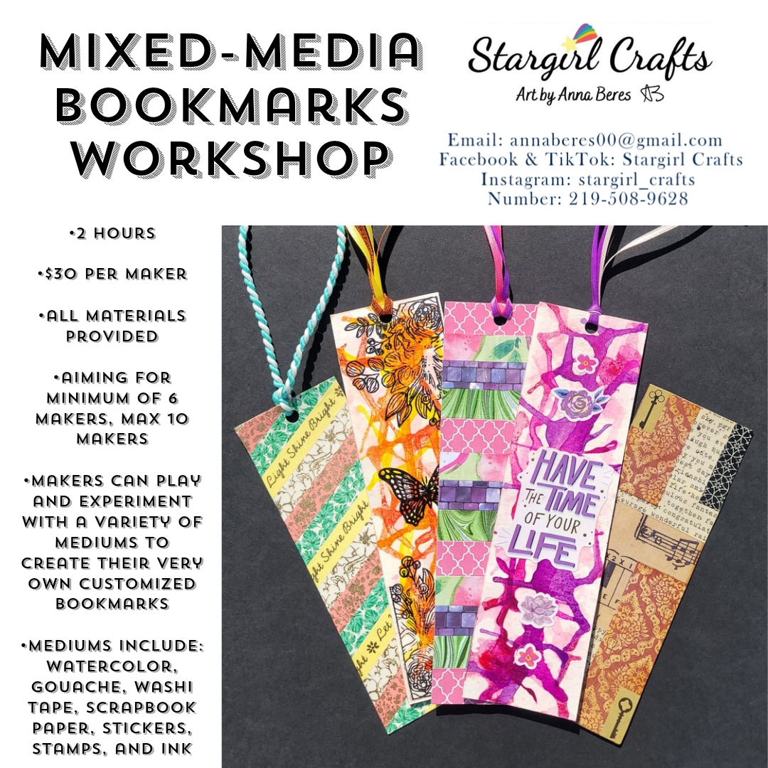 Stargirl Crafts <sup>TM</sup> Mixed-media Bookmarks Workshop